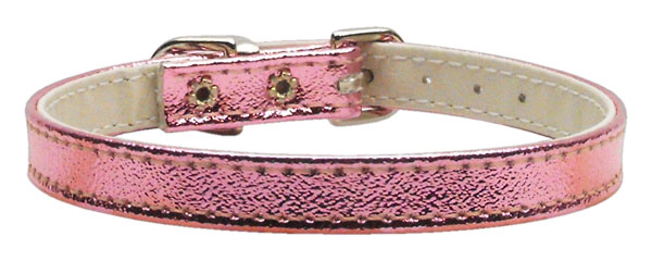 Metallic 3/8" Plain Collars Pink MTL 8''